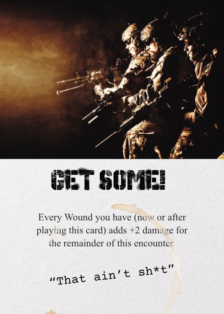 Task Force Raven Adventure Card - Get Some